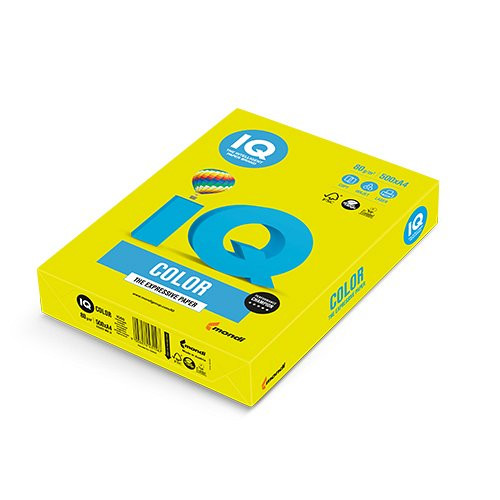 Másolópapír A/4 80g IQ COLOR 500ív neon neonsárga