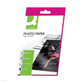   Fotópapír tintasugaras Q-Connect KF01906 10x15cm 260g 25 ív fényes
