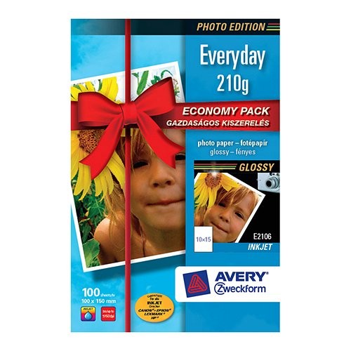 Fotópapír tintasugaras E2106 10 x 15 cm 210 g inkjet, fényes 100 ív