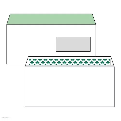 Boríték LC6/5 szilikonos bélésnyomott ablakos jobb 35 x 90 mm