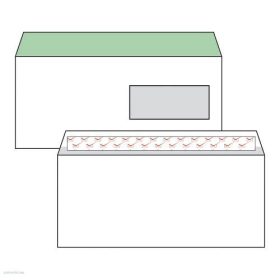   Boríték LA/4 szilikonos jobb ablakos 35 x 90 mm bélésnyomott