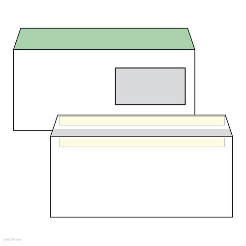 Boríték LA/4 öntapadós jobb ablakos 45 x 90 mm bélésnyomott