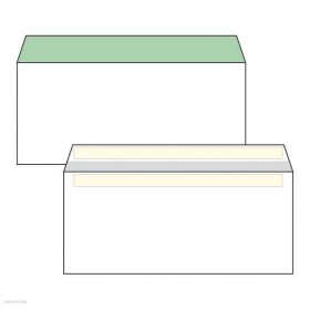 Boríték LA4 öntapadós bal ablakos 45x90mm bélésnyomott
