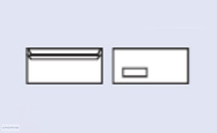Boríték LA4 öntapadós bal ablakos 45x90mm bélésnyomott