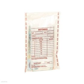 Biztonsági zacskó, bankjegyköteg méretű