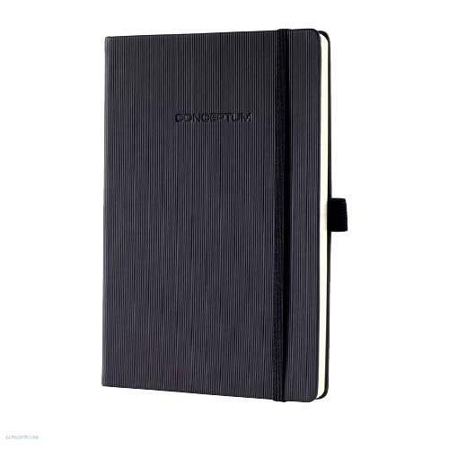 Beíró A5 194 oldalas, kemény fedeles, kockás fekete „CONCEPTUM” CO121