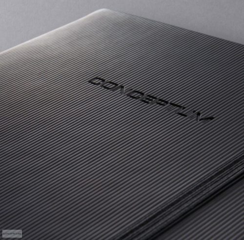 Beíró A5 194 oldalas, kemény fedeles, kockás fekete „CONCEPTUM” CO121