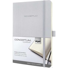   Beíró A/5 194 oldalas, puha fedeles, kockás „CONCEPTUM” CO320 szürke