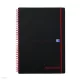 Spirálfüzet Oxford Office Black 'n Red, A/4, kockás, 70 lap
