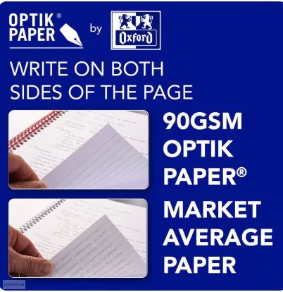 Spirálfüzet Oxford Office Black 'n Red, A/4, vonalas, 70 lap
