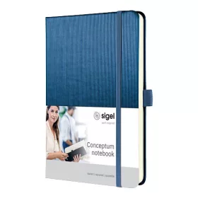   Beíró A/5, 194 lap, Sigel Conceptum, keményfedeles, kockás, kék