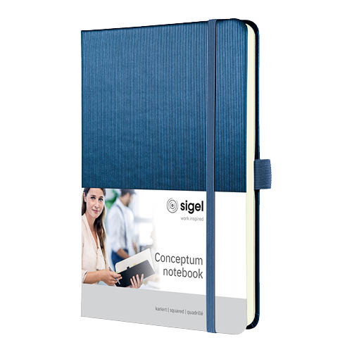 Beíró A/5, 194 lap, Sigel Conceptum, keményfedeles, vonalas, kék