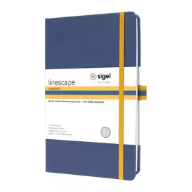   Beíró A/5, 176 lap, Sigel Linespace, keményfedeles, kockás, kék