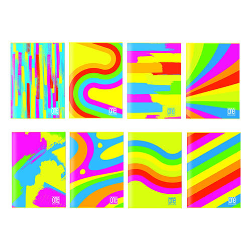 Füzet A/4, kockás, 42 lap, One Color Fantafluo