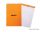 Jegyzettömb A4+ kockás 80 lapos, fejben tűzött, lyukaszott Rhodia Orange