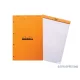 Jegyzettömb A4+ kockás 80 lapos, fejben tűzött, lyukaszott Rhodia Orange