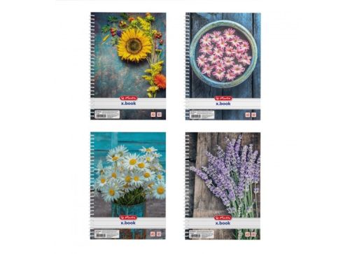 Spirálfüzet Herlitz Flower, A/5, vonalas, 80 lap