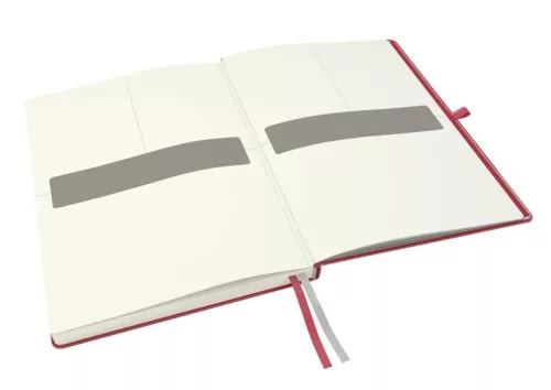 Beíró Leitz Complete, A/4, 80 lap, vonalas, piros