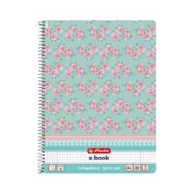   Spirálfüzet Herlitz Ladylike, A/4, kockás, 80 lap, perforált, lyukasztott