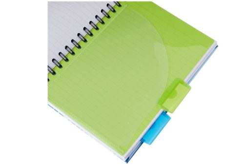 Spirálfüzet Pukka Pad Project Book, A/5, vonalas, 250 oldal, 3 elválasztó, színes PP borító