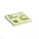 Öntapadós jegyzettömb 76x76 mm recycled Q-Connect sárga KF05609