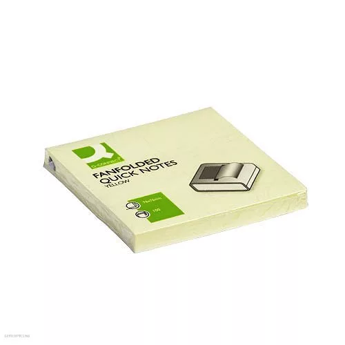 Öntapadós jegyzettömb 76x76 mm "Z" standard sárga Q-Connect KF02161
