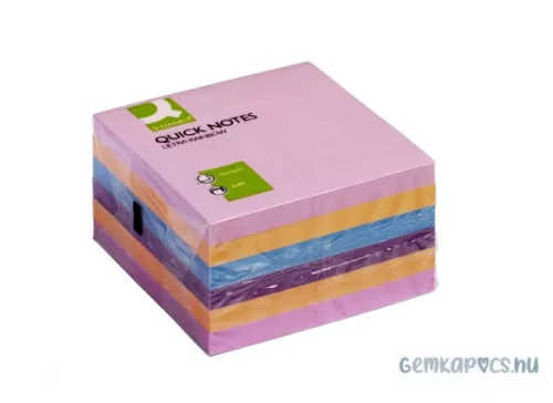 Öntapadós jegyzettömb 76x76 mm rainbow ultra 6x80 lap Q-Connect KF02515