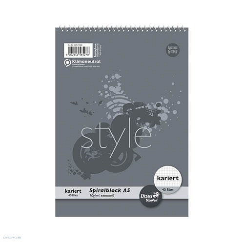 Jegyzettömb A5 kockás spirál Ursus