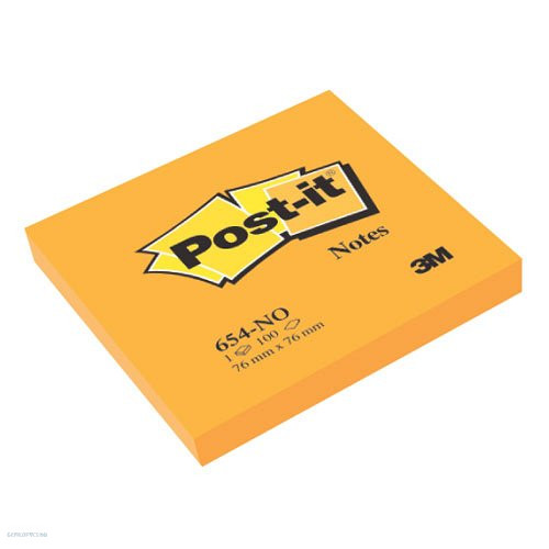 Post-it 654 76x76 mm 100 lap neon