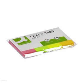   Öntapadós oldaljelölő 20x50 mm 4x40 lap papír neon Q-Connect KF01226