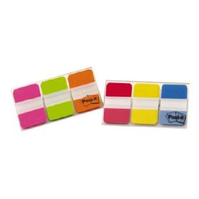   Post-it megerősített keskeny jelölőcímke 15,8×38,1 mm, 676-ALYR, 4×10 címke, kék, lime, sárga, piros