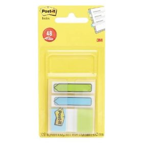   Post-it Jelölőcimke csomag 2 x 16 lap 11,9 x 43,2 mm, 16 lap 23,8 x 43,2 mm 680-RLEUR/680-684A-EU kék-zöld