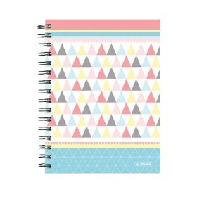   Spirálfüzet A5 100 lap kockás Graphic Pastel Mix / Feathers