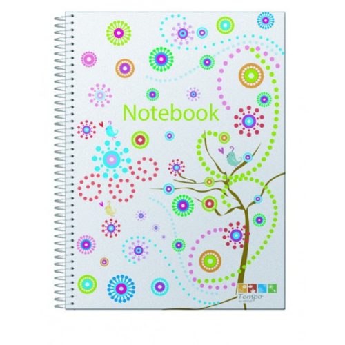 Spirálfüzet Ancor Notebook, A/5, kockás, 120 lap, PP borítóval, színregiszteres, 90g, 68849