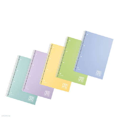 Spirálfüzet Blasetti One Color, A/5, vonalas, perforált, lyukaszott, PP borító, pasztell, 80g, 7040