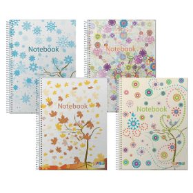   Spirálfüzet A/4, vonalas, Ancor Notebook, színregiszteres, 120 lapos, PP borítóval