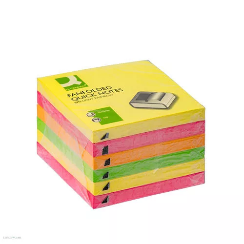 Öntapadós jegyzettömb Z-szivárványcsomag 76x76mm 100lap 6 tömb KF11402