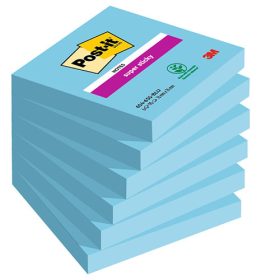   Post-it® Super Sticky jegyzettömb 76×76mm 90lap 654-6SS kék