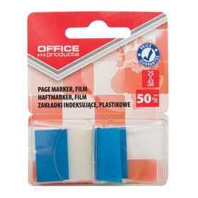   Öntapadós oldaljelölő, PP, Office Products, 25 x 43 mm, 50 címke, kék