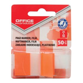   Öntapadós oldaljelölő, PP, Office Products, 25 x 43 mm, 50 címke, narancs