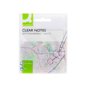   Öntapadós jegyzettömb 76x76mm 50lap Q-CONNECT KF10369 áttetsző áttetsző