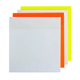   Öntapadós jegyzettömb, 76 x 76 mm, 4 x 50 lap, Q-Connect KF10371, áttetsző