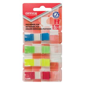   Öntapadós oldaljelölő, PP, Office Products, 12 x 43 mm, 4 x 35 címke