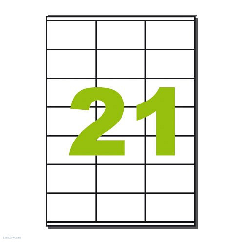 Etikett LCJ101 70 x 42,3 mm 100 ív 21 címkés KF10649