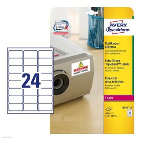   Etikett címke speciális L6141-20 3x erősebb tapadás 63,5 x 33,9 mm 20 ív Avery