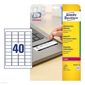   Etikett címke speciális L6145-20 eltávolíthatatlan 45,7 x 25,4 mm 20 ív Avery