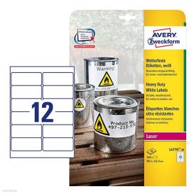   Etikett címke speciális L4776-20 időjárásálló 99,1 x 42,3 mm Avery