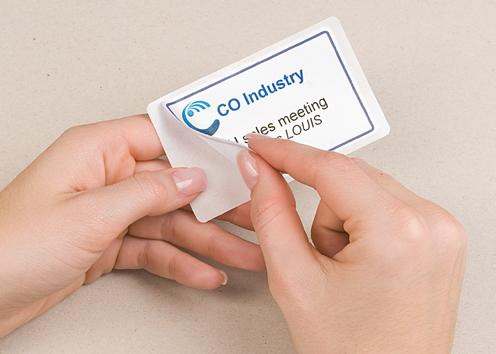 Etikett címke, speciális, visszaszedhető, textil, 63,5 x 29,6 mm, 20 ív, fehér, L4784-20 Avery