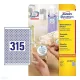 Etikett címke speciális L6019REV-25 visszaszedhető mini kör 10 mm 25 ív Avery