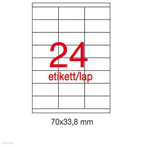 Etikett A1293 70 x 33,8 mm 100 ív Apli